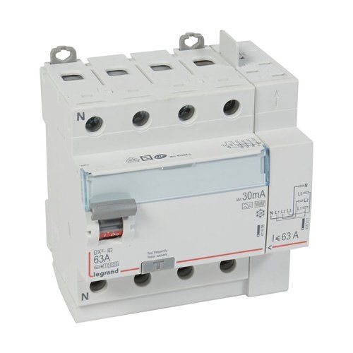 Interrupteur différentiel LEGRAND DX3 tétrapolaire 63A 30mA type F 5 modules 400V