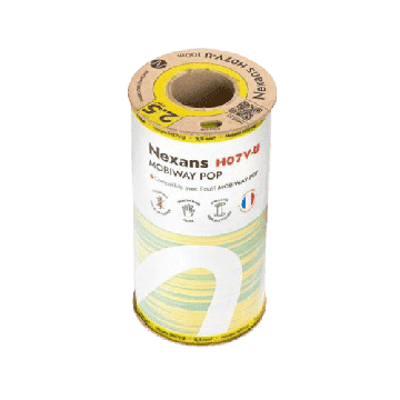 Fils électriques rigides H07VU 2.5² vert / jaune NEXANS Mobiway POP - Couronne de 100m